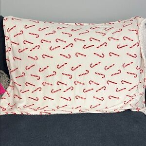 Festive Candy Cane Blanket